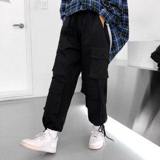 Drawstring Multi-pocket Pants
