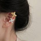 Flower Acrylic Faux Pearl Cuff Earring
