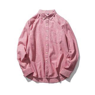 Button-down Collar Pinstripe Casual Shirt