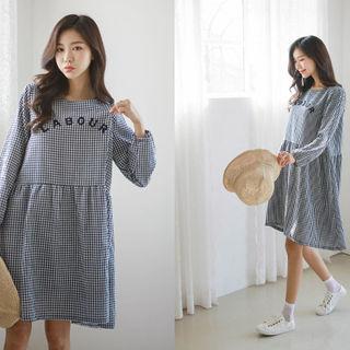 Lettering Mini Empire Dress