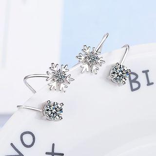 Rhinestone Snowflake Cuff Earring