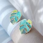 Glaze Leaf Earring 1 Pair - As Shown In Figure - One Size