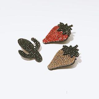 Rhinestone Strawberry / Cactus Hair Clip