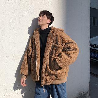 Fleece Padded Hooded Zip Jacket