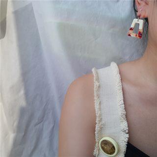 Patterned Panel Drop Earring