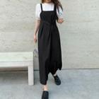 Short-sleeve Top / Strappy Midi A-line Dress