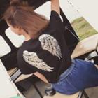 Wing Print Short-sleeve T-shirt