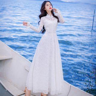 Frill Collar Chiffon Dress