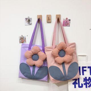 Flower Plush Tote Bag