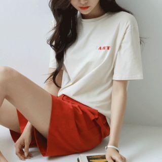 Art Letter-printed T-shirt