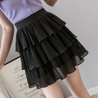 Tiered Chiffon Skirt