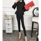 Set: Ruffle Blouse + Skinny Jeans