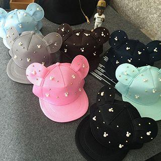 Embellished Mouse Ear Baseball Cap