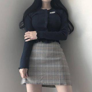 Rib Knit Long-sleeve T-shirt