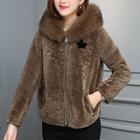 Furry Collar Zip Jacket