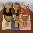 Round-neck Long-sleeve Plain Top
