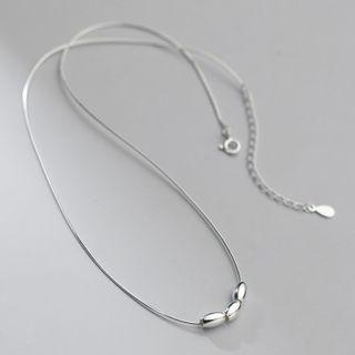 Beaded Necklace S925 Silver - Silver - One Size
