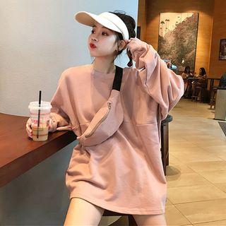 Set: Plain Sweatshirt + Waist Bag