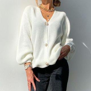 Ribbed Knit Oversized Cardigan