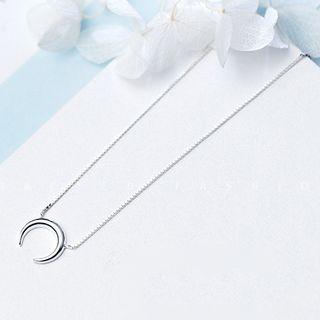 S925 Sterling Silver Moon Necklace