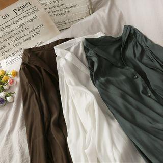 Loose-fit Plain Light Shirt In 5 Colors