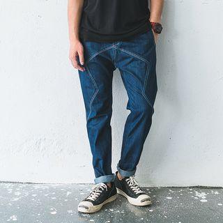 Panel Tapered Jeans