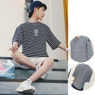 Striped Loose-fit Short-sleeve T-shirt
