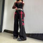 High Waist Strappy Wide-leg Pants