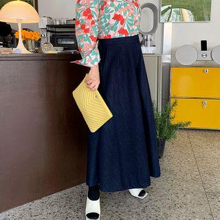 High-waist Denim Culottes