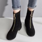 Genuine Leather Zippers Ankle Boots
