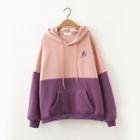 Two-tone Hoodie Pink - One Size