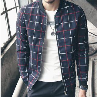 Window Pane Bomber Jacket