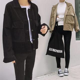 Dual-pocket Corduroy Jacket