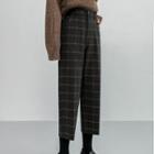 Plaid High-waist Straight Leg Pants (various Designs)