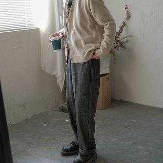 Gingham Woolen Pants