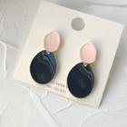 Disc Glaze Dangle Earring 45 - 1 Pair - Blue - One Size