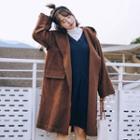 Stitch Detail Hooded Long Coat