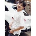 Short-sleeve Zip-side T-shirt