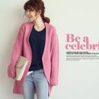 Loose-fit Open-front Cardigan
