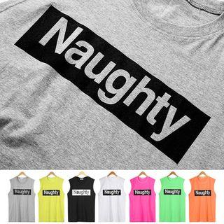 Naughty Printed Colored Tank Top