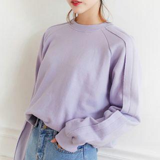 Crew-neck Pullover Purple - One Size