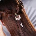 Genuine Pearl Floral Hair Clip As Shown In Figure - One Size