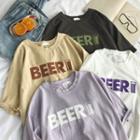 Loose-fit Beer-print T-shirt