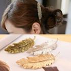 Metal Feather Hair Barrette