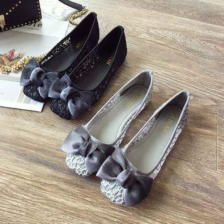 Bow Detail Lace Flats