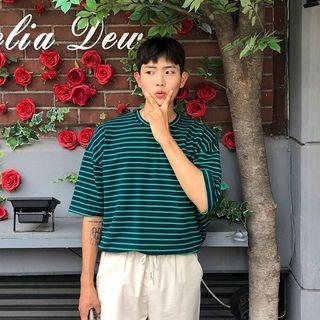 Loose-fit Striped T-shirt In 9 Colors