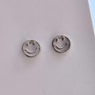 Smiley Face Earring 1 Pair - S925 Silver - One Size