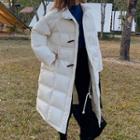 Padded Toggle Long Coat Black - One Size