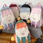 Paneled Lettering Backpack / Charm / Set