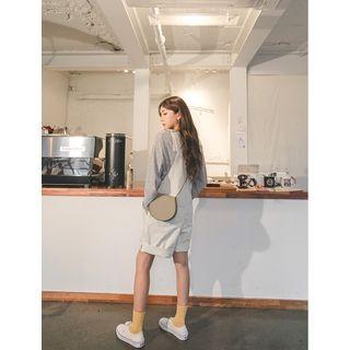 Plus Size Cotton Overall Shorts